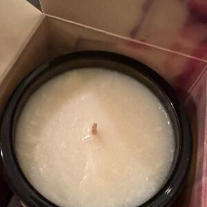 Luxurious White Candle in Black Holder